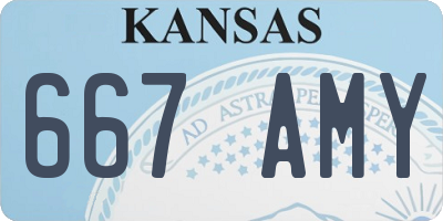 KS license plate 667AMY