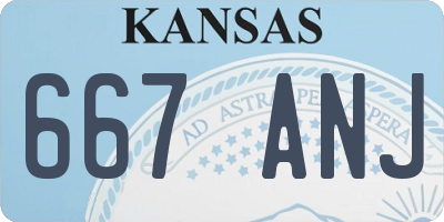 KS license plate 667ANJ