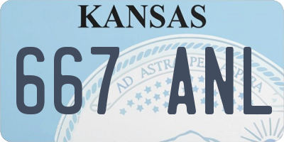 KS license plate 667ANL