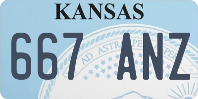 KS license plate 667ANZ