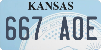 KS license plate 667AOE