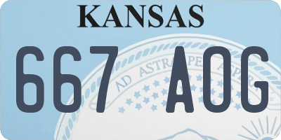 KS license plate 667AOG