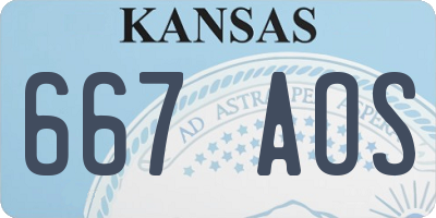 KS license plate 667AOS