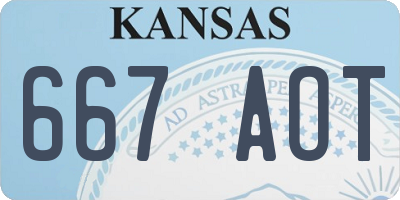 KS license plate 667AOT