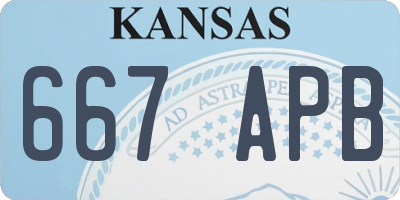 KS license plate 667APB