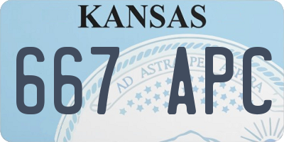 KS license plate 667APC