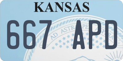 KS license plate 667APD