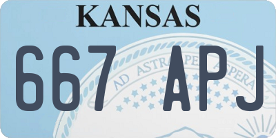 KS license plate 667APJ