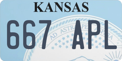 KS license plate 667APL