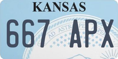 KS license plate 667APX