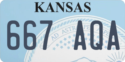 KS license plate 667AQA