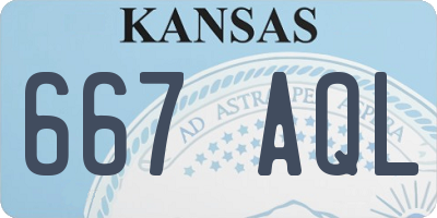 KS license plate 667AQL
