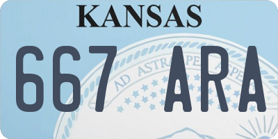 KS license plate 667ARA