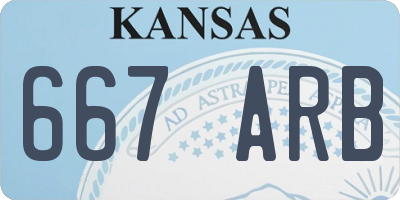 KS license plate 667ARB