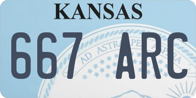 KS license plate 667ARC