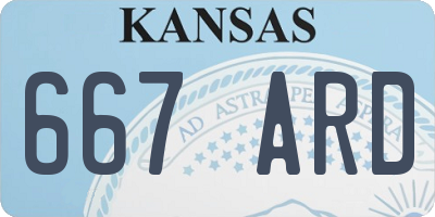 KS license plate 667ARD