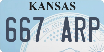 KS license plate 667ARP