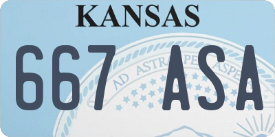 KS license plate 667ASA
