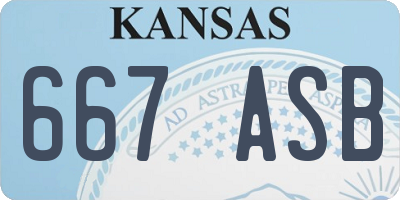 KS license plate 667ASB