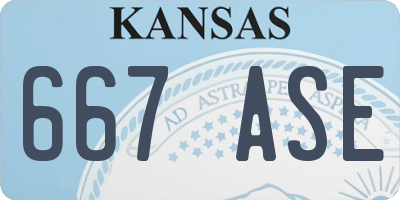 KS license plate 667ASE