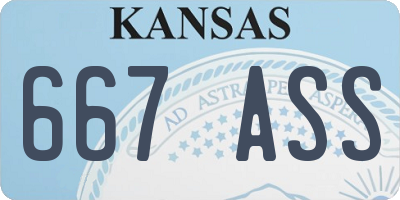 KS license plate 667ASS