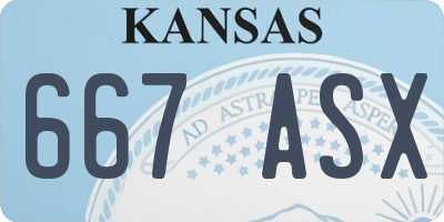 KS license plate 667ASX