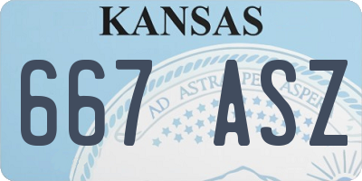 KS license plate 667ASZ
