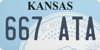 KS license plate 667ATA