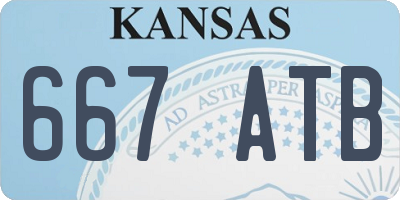 KS license plate 667ATB