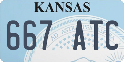 KS license plate 667ATC