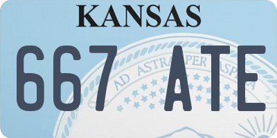 KS license plate 667ATE