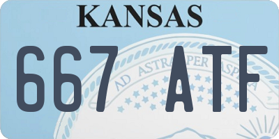 KS license plate 667ATF