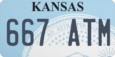 KS license plate 667ATM