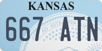 KS license plate 667ATN