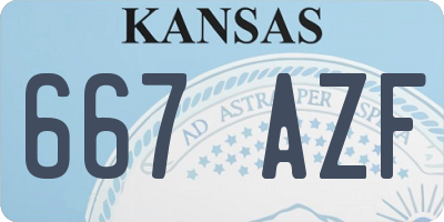 KS license plate 667AZF