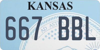 KS license plate 667BBL