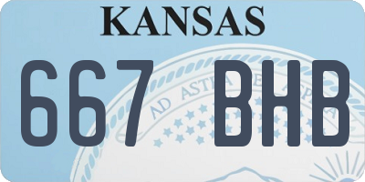 KS license plate 667BHB