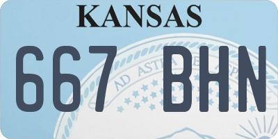 KS license plate 667BHN