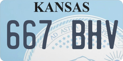 KS license plate 667BHV