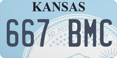 KS license plate 667BMC
