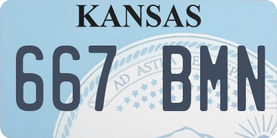 KS license plate 667BMN