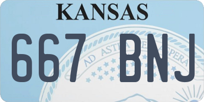 KS license plate 667BNJ