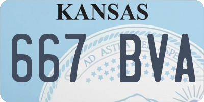 KS license plate 667BVA