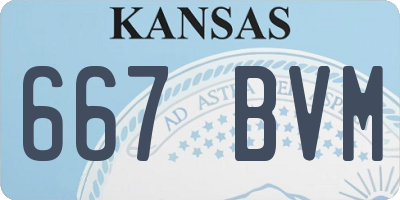 KS license plate 667BVM