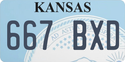 KS license plate 667BXD