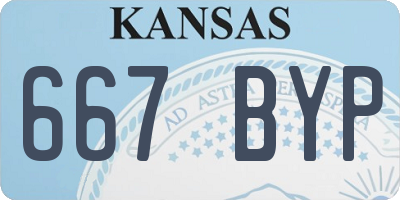 KS license plate 667BYP