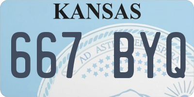 KS license plate 667BYQ
