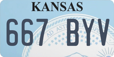 KS license plate 667BYV