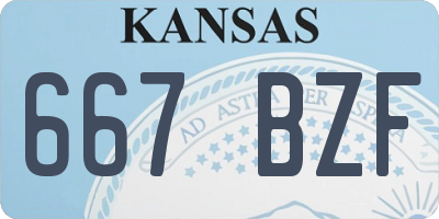 KS license plate 667BZF