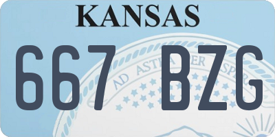 KS license plate 667BZG
